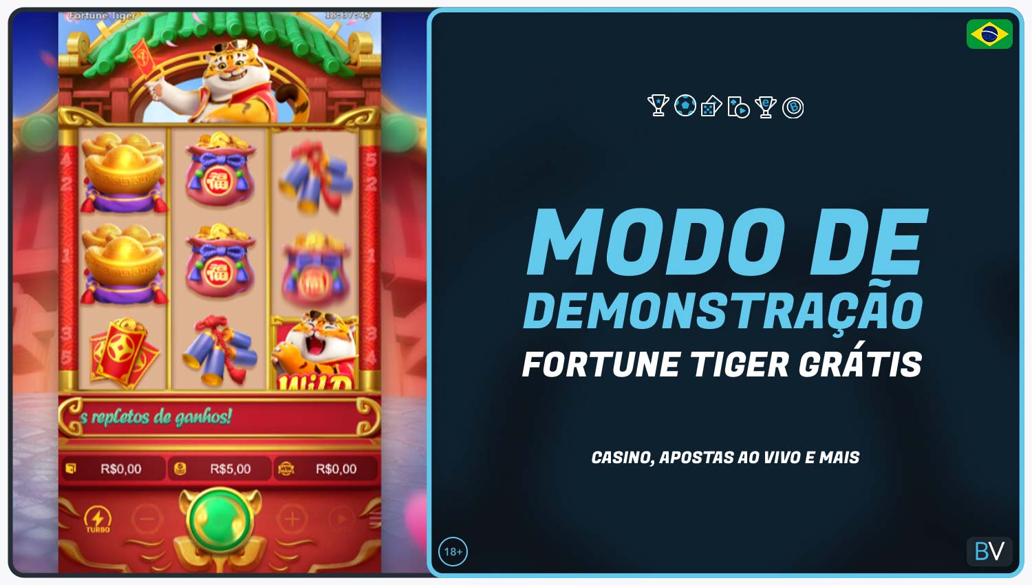 Você pode conhecer o jogo Fortune Tiger no modo de demonstração gratuito.