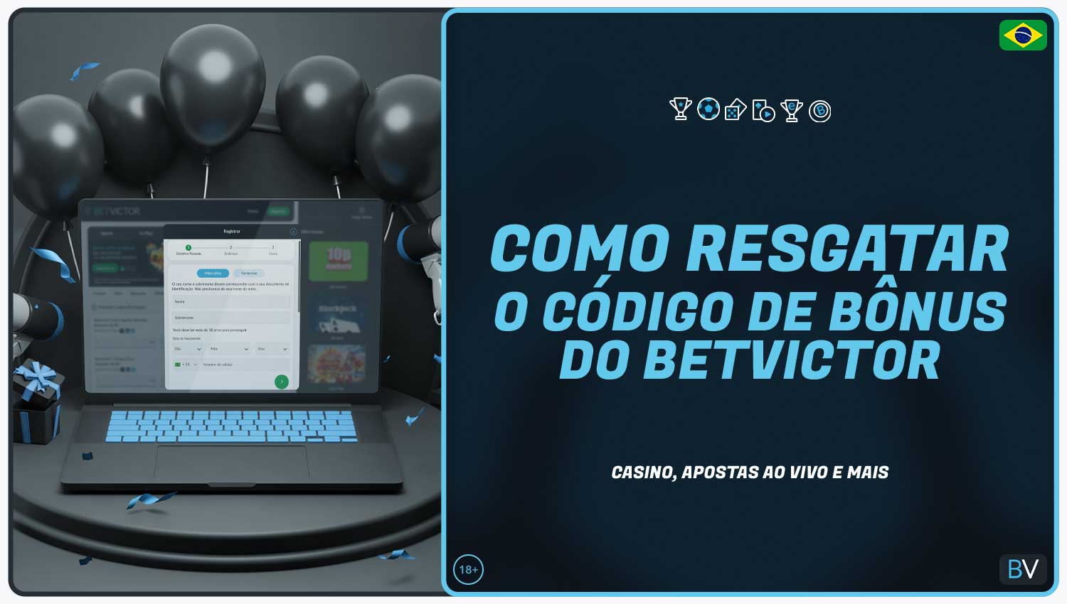 Como os jogadores do Brasil podem usar o código de bônus na plataforma Betvictor.
